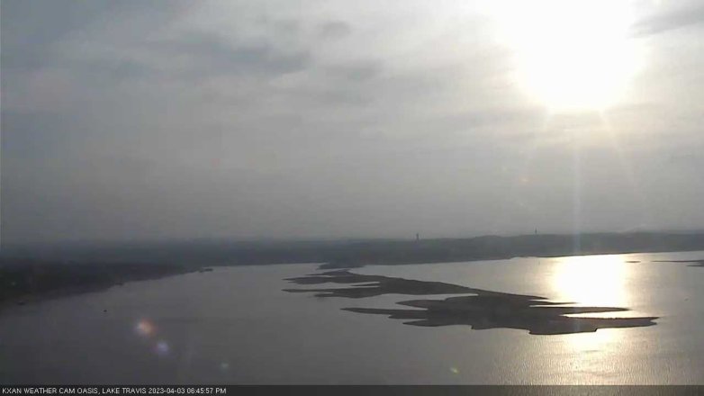 Lake Travis webcam, April 3, 2023 6:45 PM CT