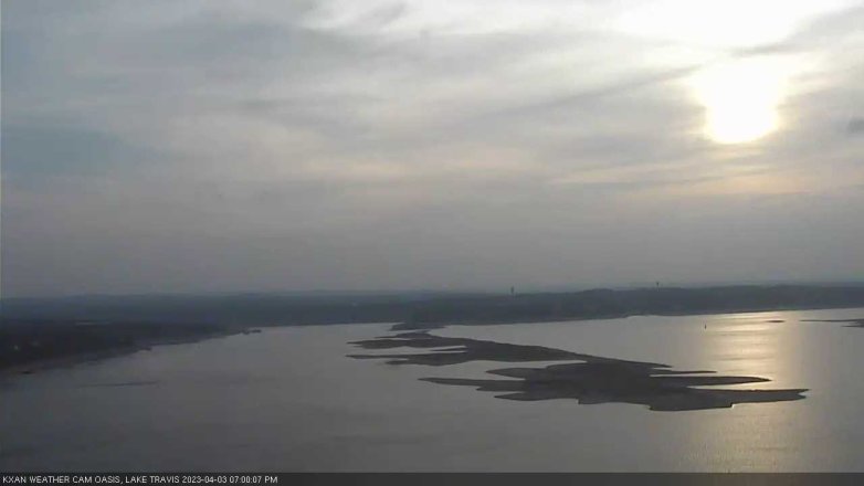 Lake Travis webcam, April 3, 2023 7:00 PM CT