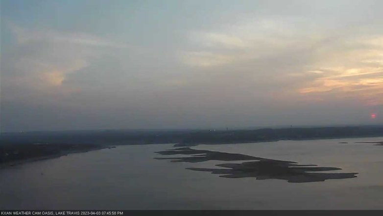 Lake Travis webcam, April 3, 2023 7:45 PM CT