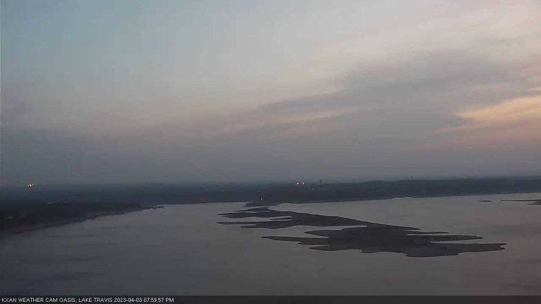 Lake Travis webcam, April 3, 2023 8:00 PM CT
