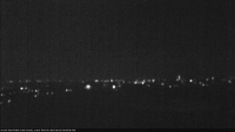 Lake Travis webcam, April 3, 2023 9:45 PM CT