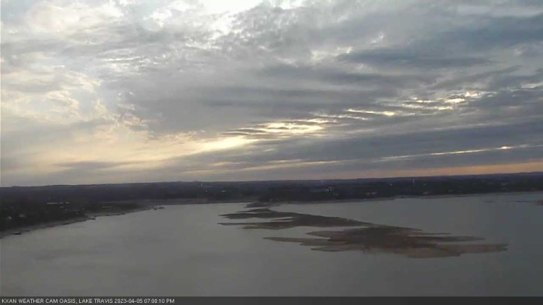 Lake Travis webcam, April 5, 2023 7:00 PM CT