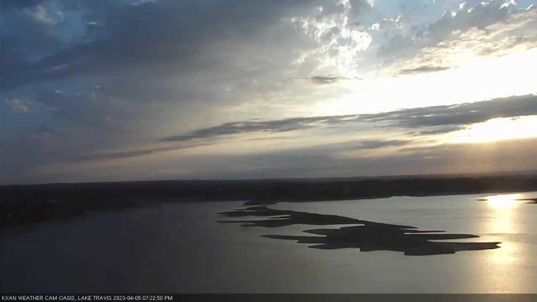 Lake Travis webcam, April 5, 2023 7:25 PM CT