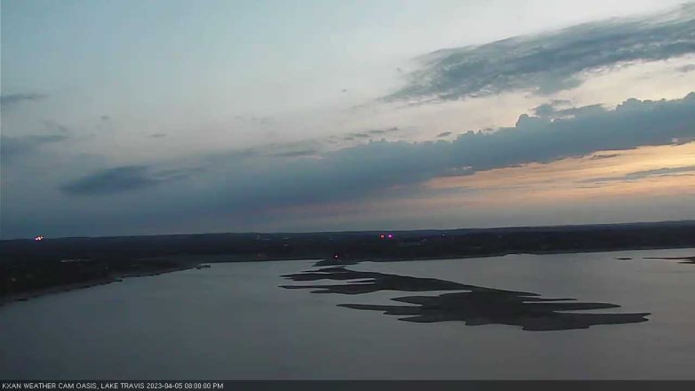 Lake Travis webcam, April 5, 2023 8:00 PM CT