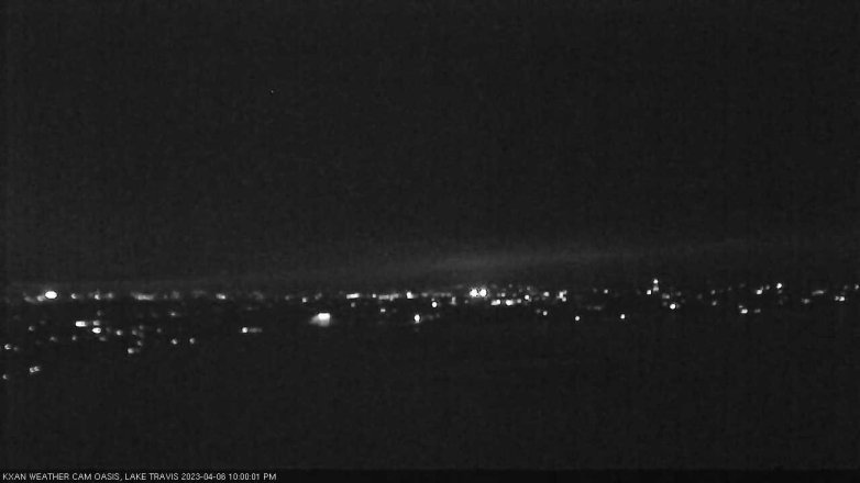 Lake Travis webcam, April 6, 2023 10:00 PM CT