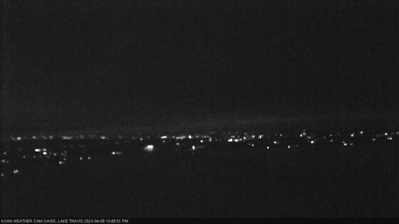 Lake Travis webcam, April 6, 2023 10:45 PM CT