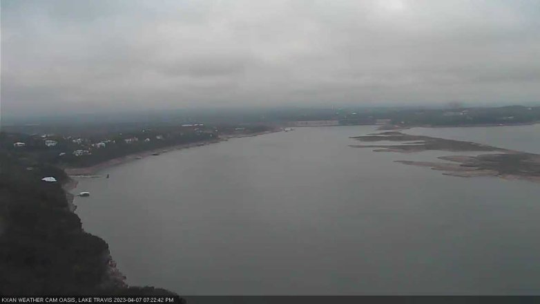Lake Travis webcam, April 7, 2023 7:25 PM CT