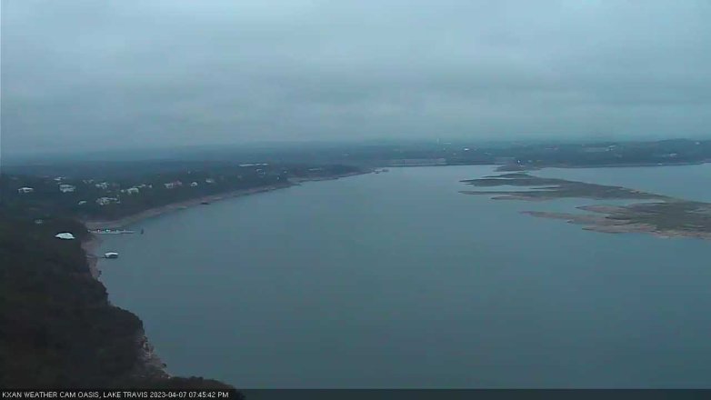 Lake Travis webcam, April 7, 2023 7:45 PM CT