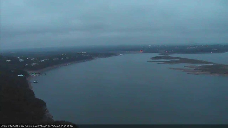 Lake Travis webcam, April 7, 2023 8:00 PM CT