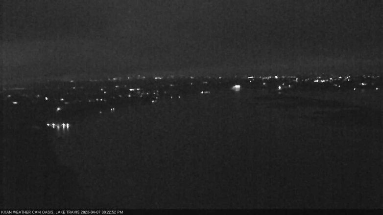 Lake Travis webcam, April 7, 2023 8:25 PM CT