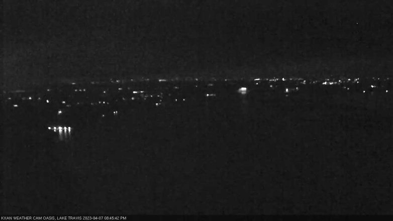 Lake Travis webcam, April 7, 2023 8:45 PM CT