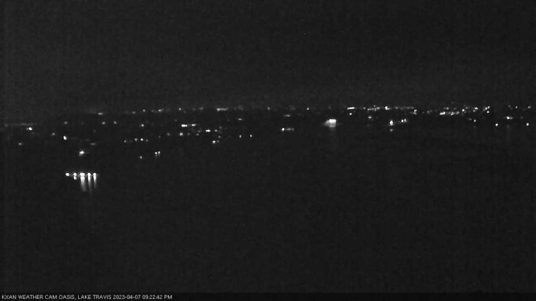 Lake Travis webcam, April 7, 2023 9:25 PM CT