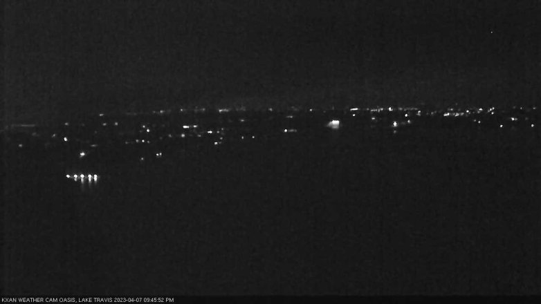 Lake Travis webcam, April 7, 2023 9:45 PM CT