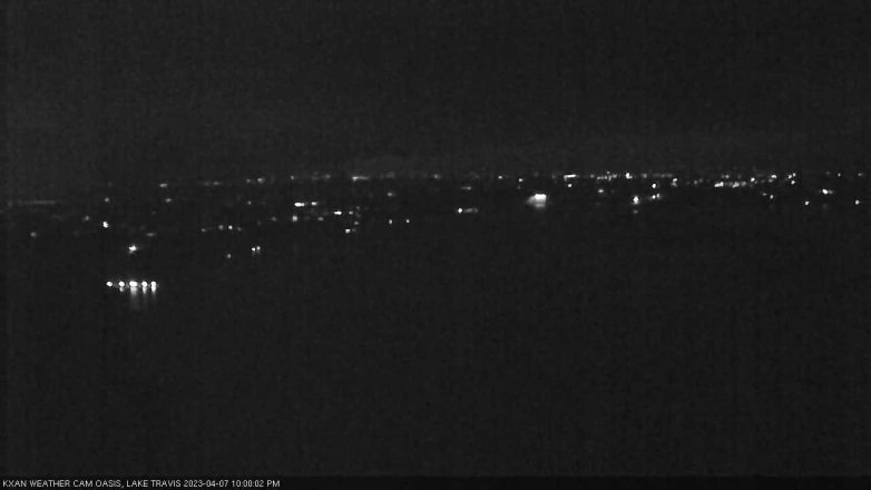 Lake Travis webcam, April 7, 2023 10:00 PM CT