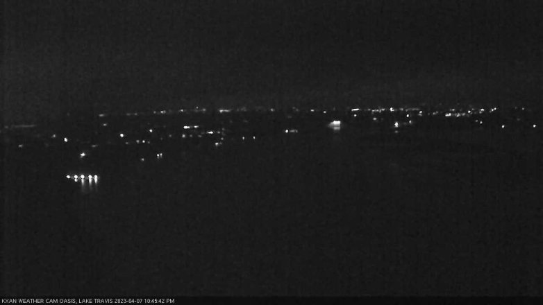 Lake Travis webcam, April 7, 2023 10:45 PM CT