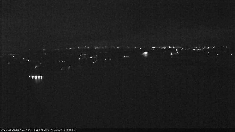 Lake Travis webcam, April 7, 2023 11:25 PM CT