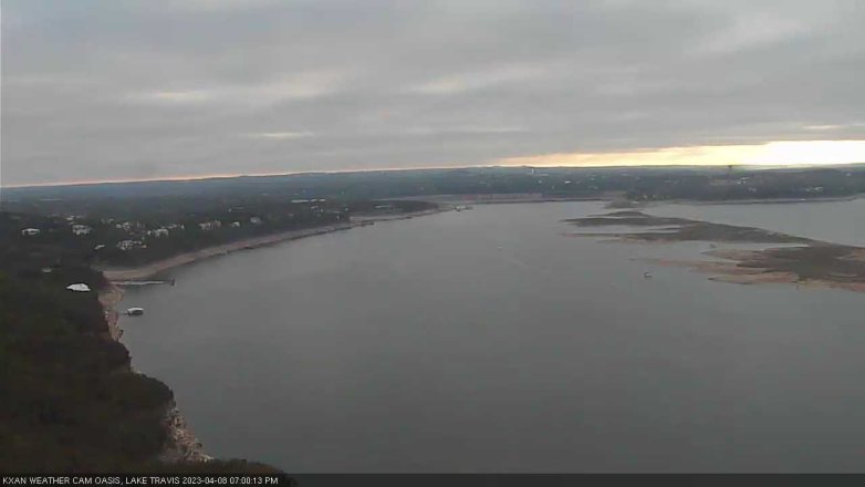 Lake Travis webcam, April 8, 2023 7:00 PM CT