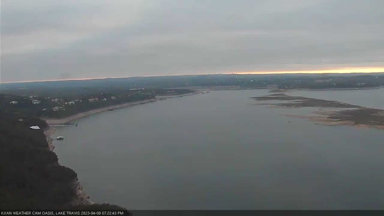 Lake Travis webcam, April 8, 2023 7:25 PM CT
