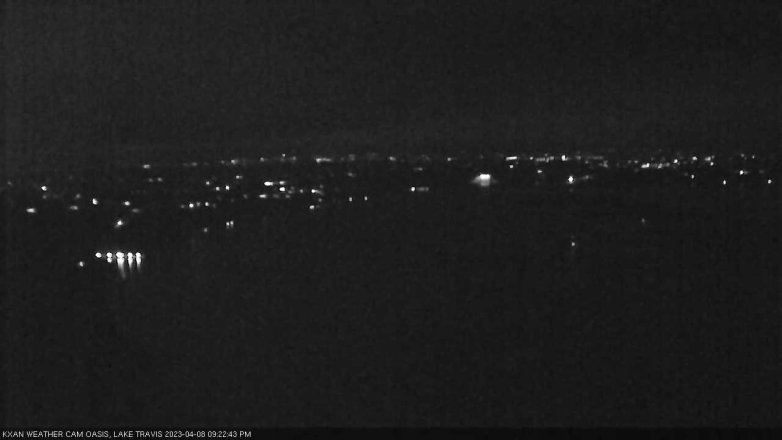 Lake Travis webcam, April 8, 2023 9:25 PM CT