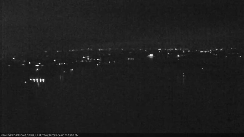 Lake Travis webcam, April 8, 2023 10:00 PM CT