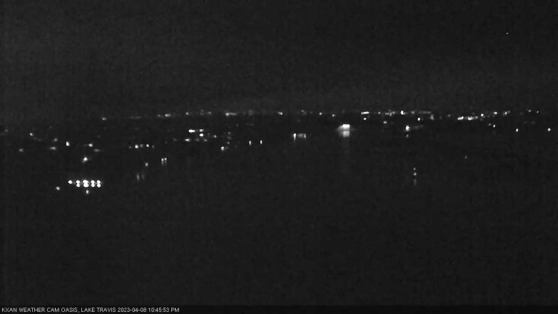 Lake Travis webcam, April 8, 2023 10:45 PM CT