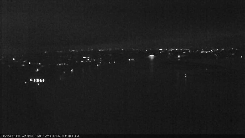 Lake Travis webcam, April 8, 2023 11:00 PM CT