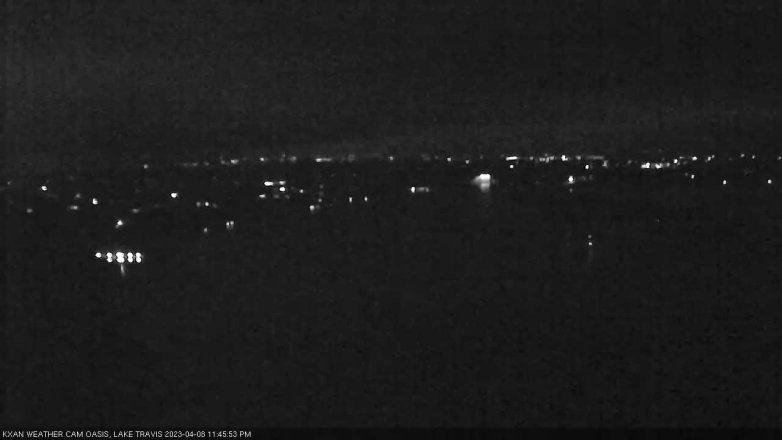 Lake Travis webcam, April 8, 2023 11:45 PM CT