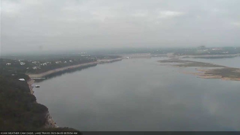 Lake Travis webcam, April 9, 2023 9:00 AM CT