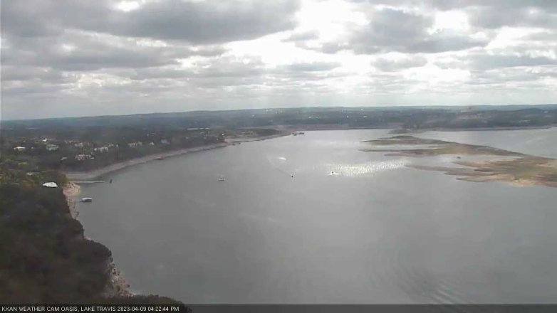 Lake Travis webcam, April 9, 2023 4:25 PM CT
