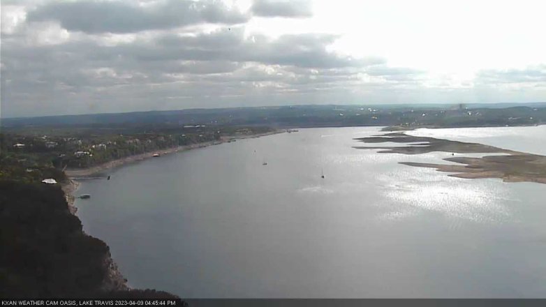 Lake Travis webcam, April 9, 2023 4:45 PM CT
