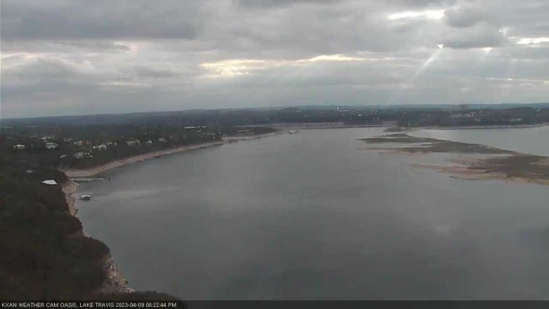 Lake Travis webcam, April 9, 2023 6:25 PM CT