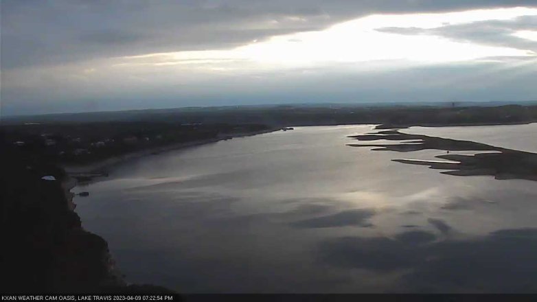 Lake Travis webcam, April 9, 2023 7:25 PM CT