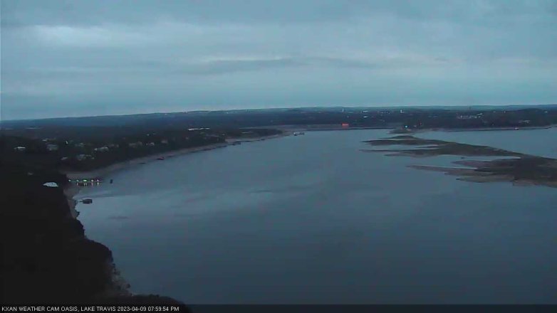 Lake Travis webcam, April 9, 2023 8:00 PM CT