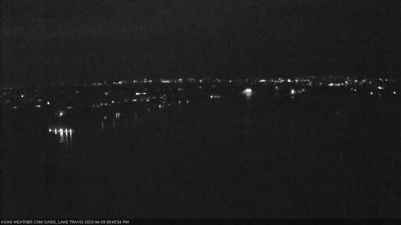 Lake Travis webcam, April 9, 2023 8:45 PM CT