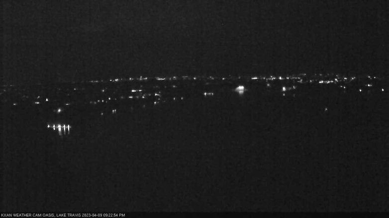 Lake Travis webcam, April 9, 2023 9:25 PM CT