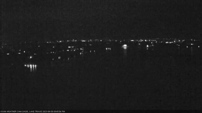 Lake Travis webcam, April 9, 2023 9:45 PM CT