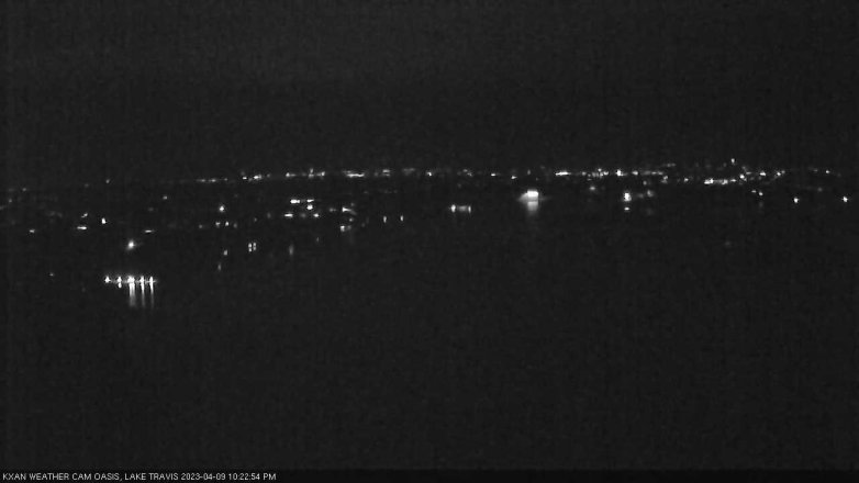 Lake Travis webcam, April 9, 2023 10:25 PM CT