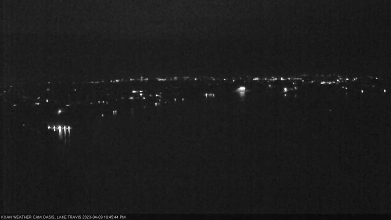 Lake Travis webcam, April 9, 2023 10:45 PM CT