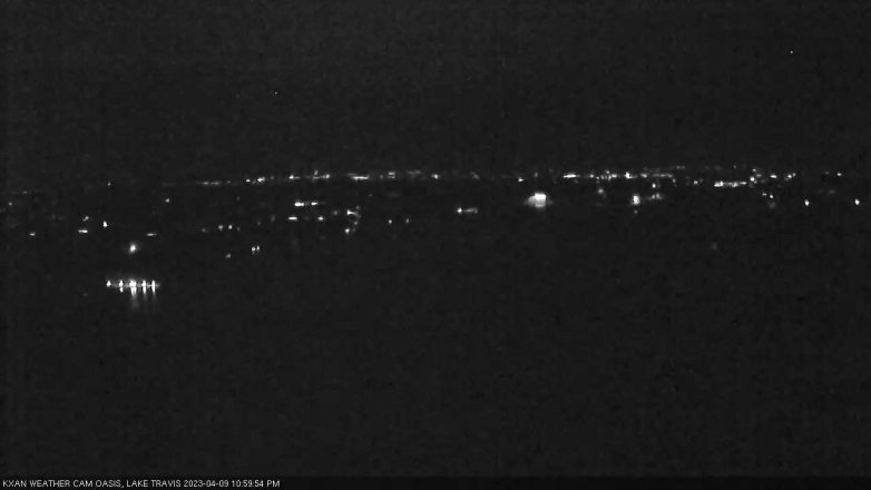 Lake Travis webcam, April 9, 2023 11:00 PM CT