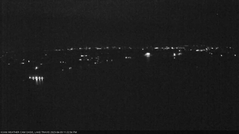 Lake Travis webcam, April 9, 2023 11:25 PM CT