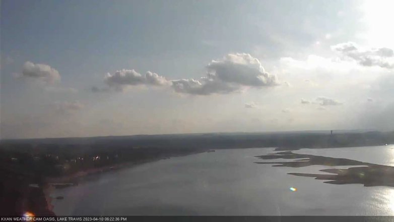 Lake Travis webcam, April 10, 2023 6:25 PM CT