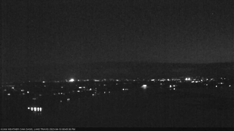 Lake Travis webcam, April 10, 2023 8:45 PM CT
