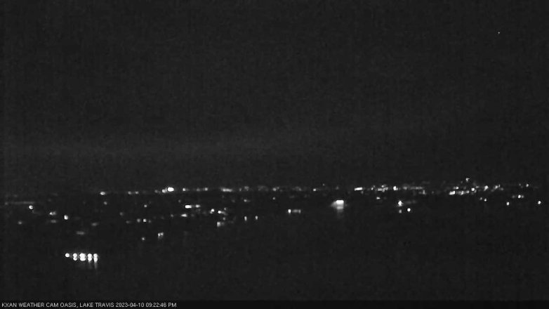 Lake Travis webcam, April 10, 2023 9:25 PM CT