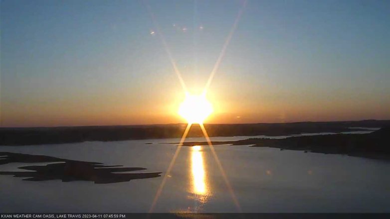 Lake Travis webcam, April 11, 2023 7:45 PM CT