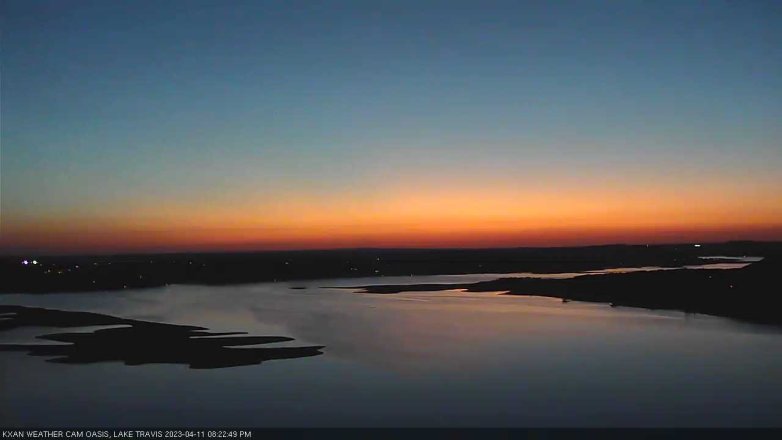 Lake Travis webcam, April 11, 2023 8:25 PM CT