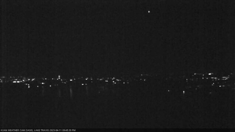 Lake Travis webcam, April 11, 2023 9:45 PM CT