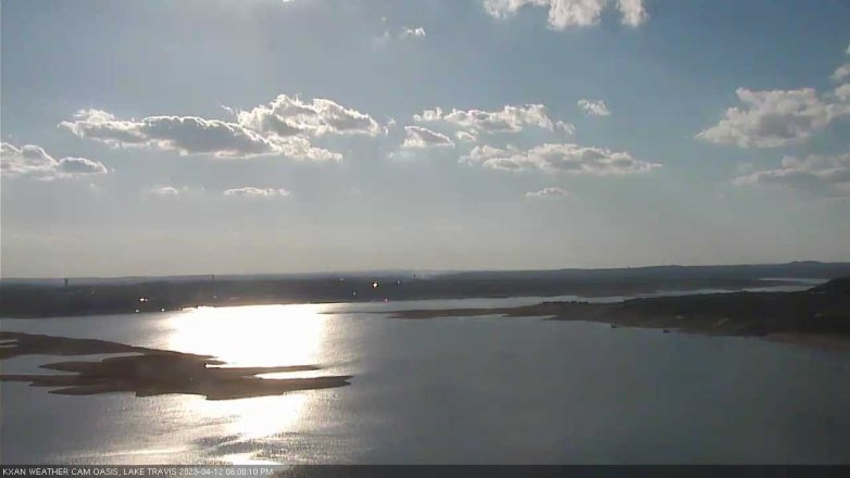 Lake Travis webcam, April 12, 2023 6:00 PM CT