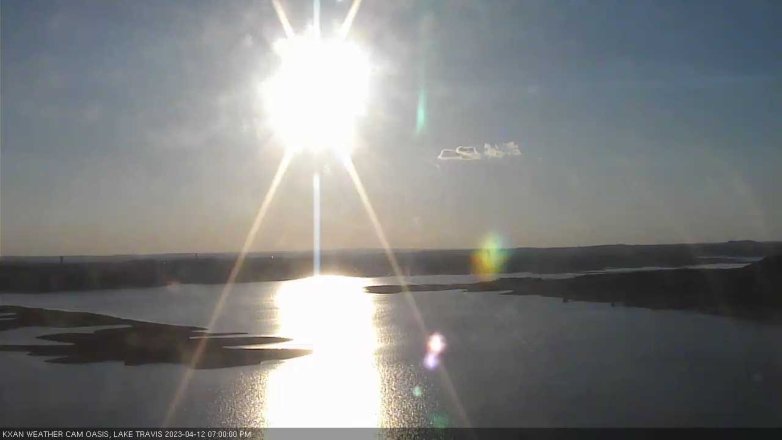 Lake Travis webcam, April 12, 2023 7:00 PM CT