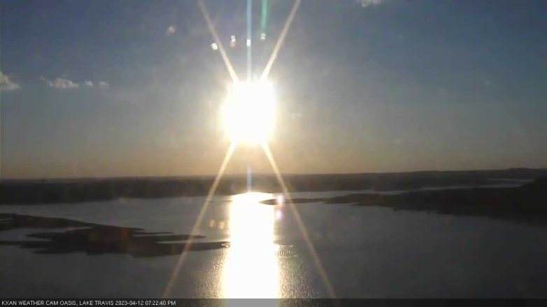 Lake Travis webcam, April 12, 2023 7:25 PM CT