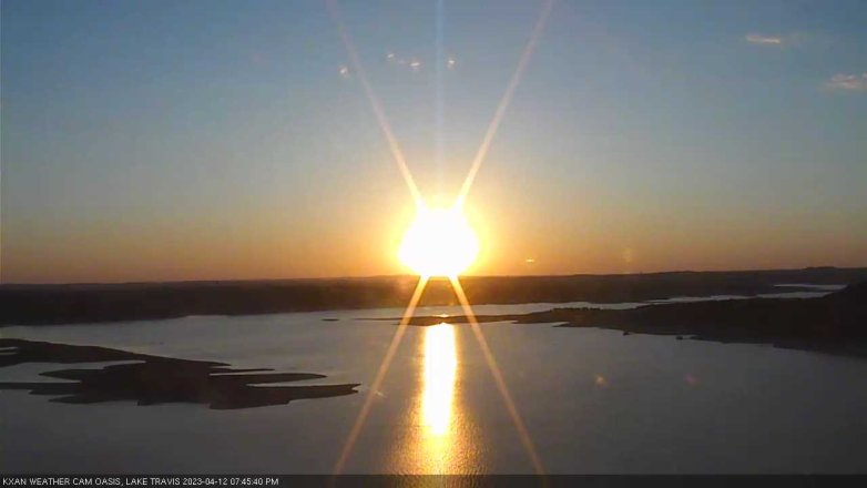 Lake Travis webcam, April 12, 2023 7:45 PM CT